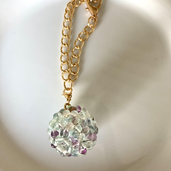 キャトル　絹糸　小さな手まり　バックチャーム5個　天然石　ハンドメイド bagcharm | STORES