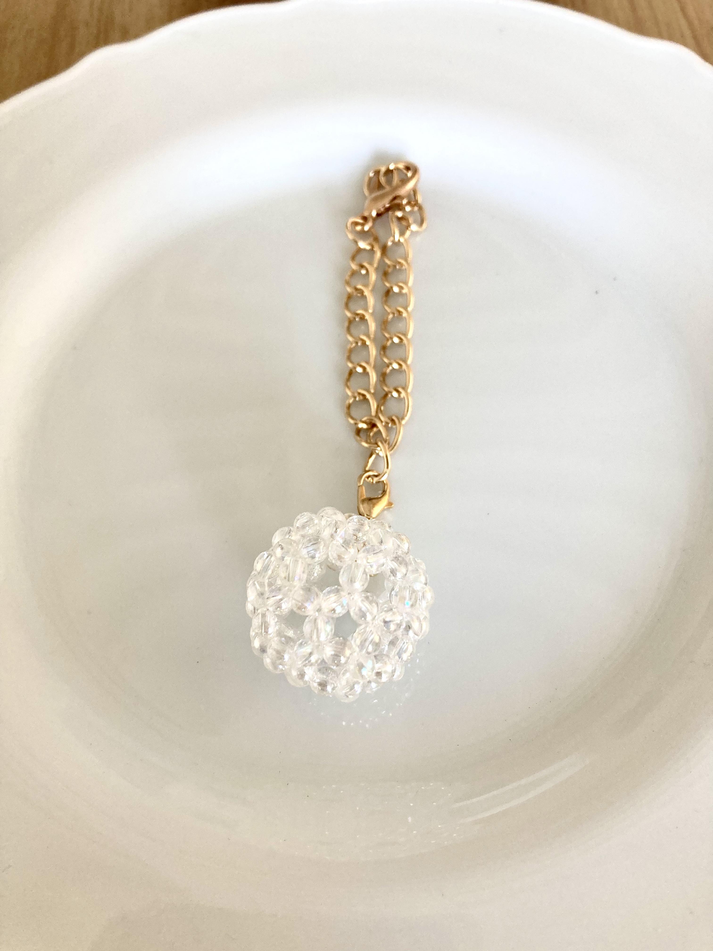 レインボーオーラクリスタルで作ったフラーレンチャーム！高波動のフラーレンをバッグに付けて持ち歩けます☆