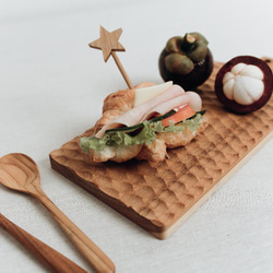 木製 チークウッド フルーツピック お洒落な食卓 ホームパーティー 星 スター おうちカフェ MR-53-star 4枚目の画像