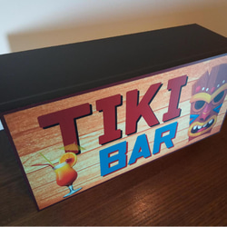ハワイ アロハ TIKI カフェ バー 南国 トロピカル カクテル 酒 看板 置物 雑貨 LED2wayライトBOX 4枚目の画像