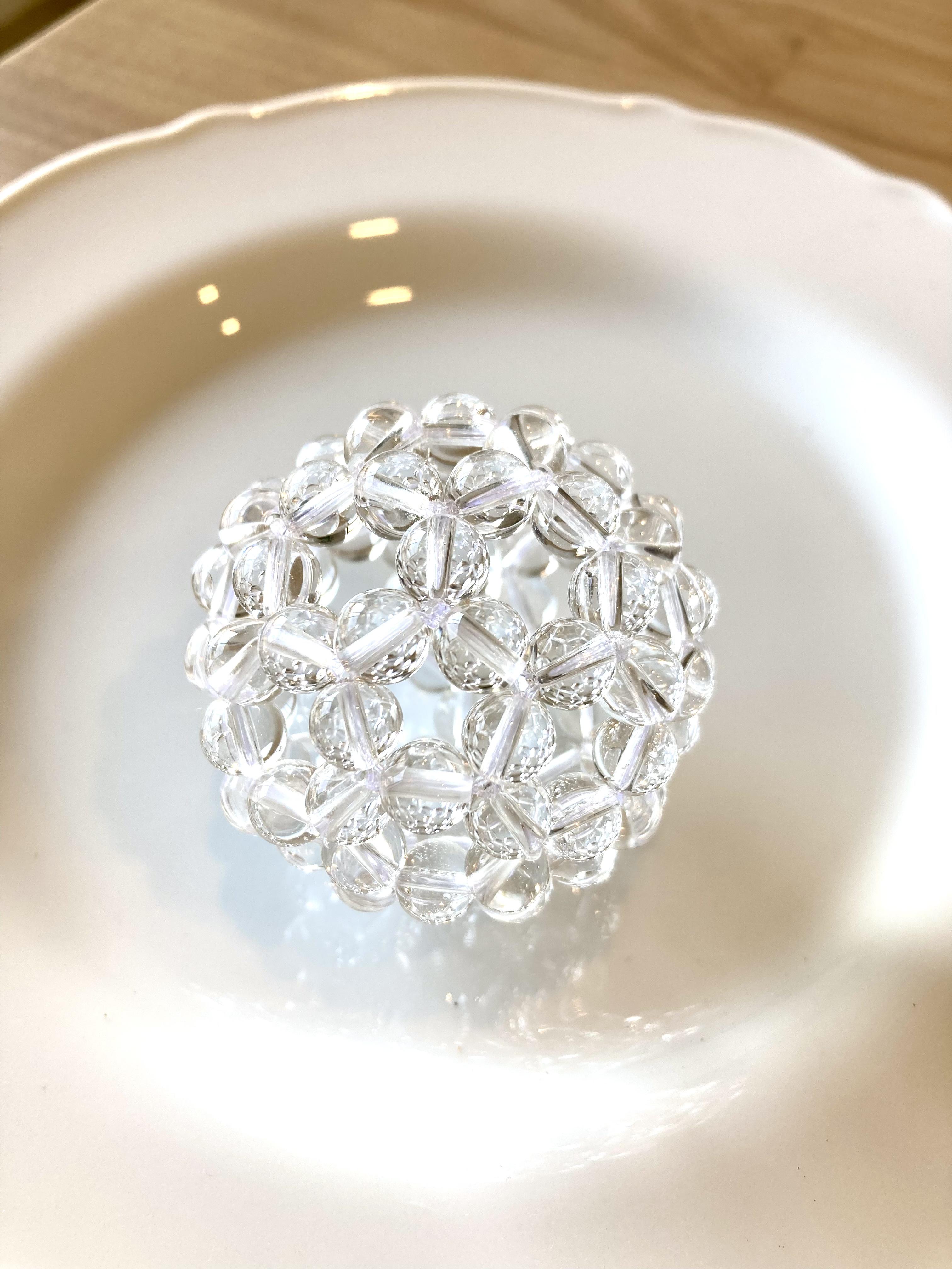 フラーレン　オブジェ　10mmクリスタル（直径約6.5cm）