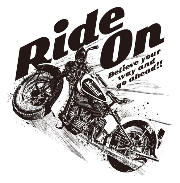 バイクTシャツ「RideOn」 2枚目の画像