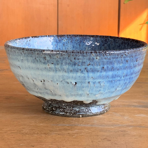 青い陶器のボウル ボウル 食器 ギフト おしゃれ 高級 陶器 | 15cm 青