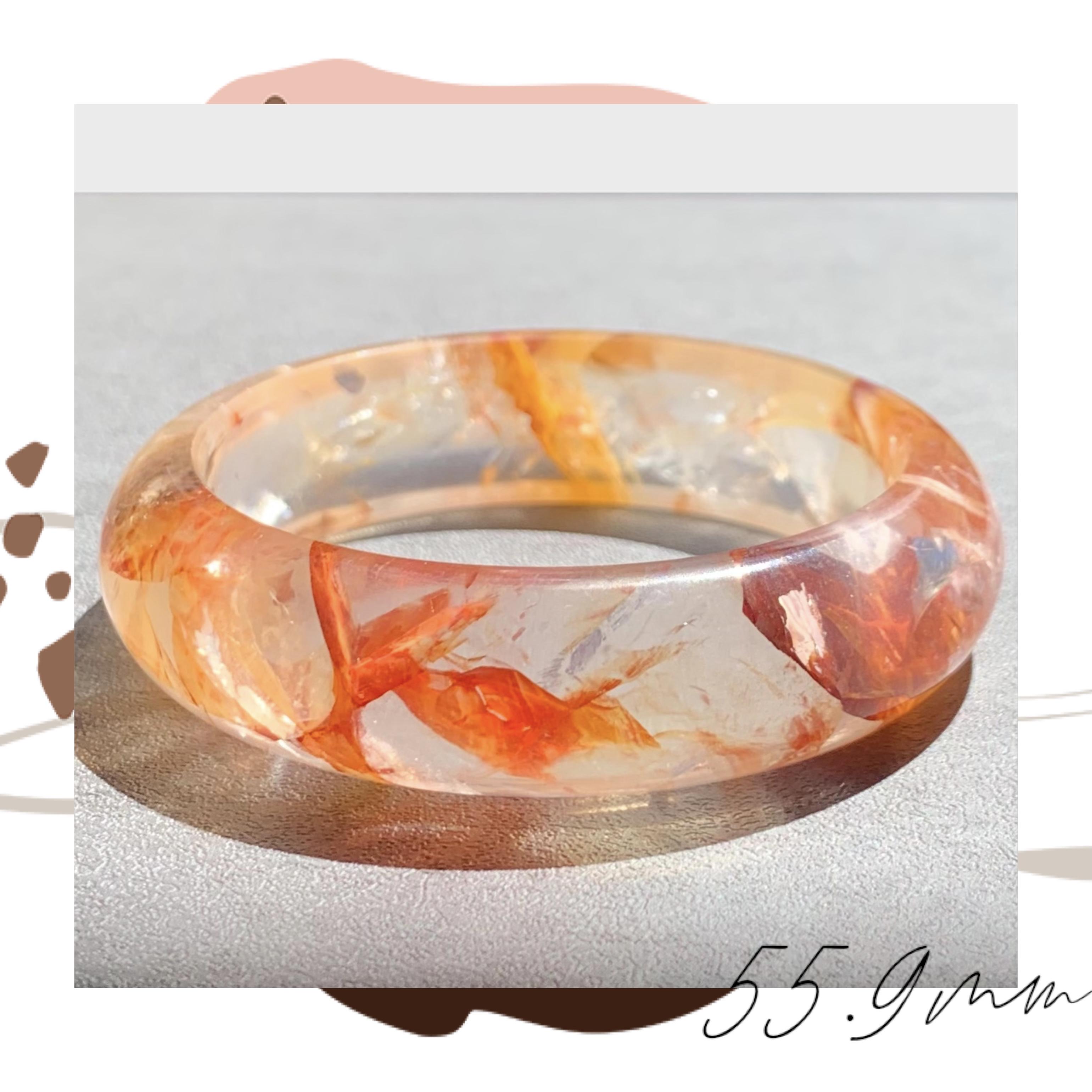天然石 希少 最高品質 ライモナイトインクォーツ 錦鯉水晶 金魚