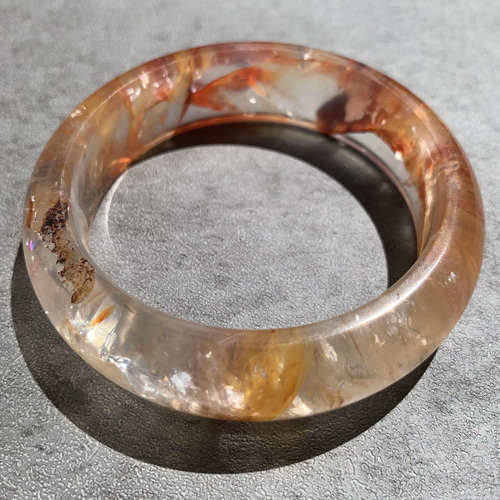 天然石 希少 最高品質 ライモナイトインクォーツ 錦鯉水晶 金魚