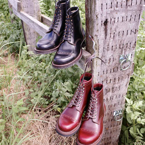 オーダーメイドブーツ バーガンディ 6 INCH BOOTS Anchor バーガンディ パターンオーダー [受注生産