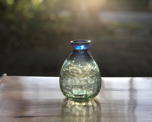 黒青グラデーションのガラス花瓶 975b7b7dee5e171eb6c1773e40a378