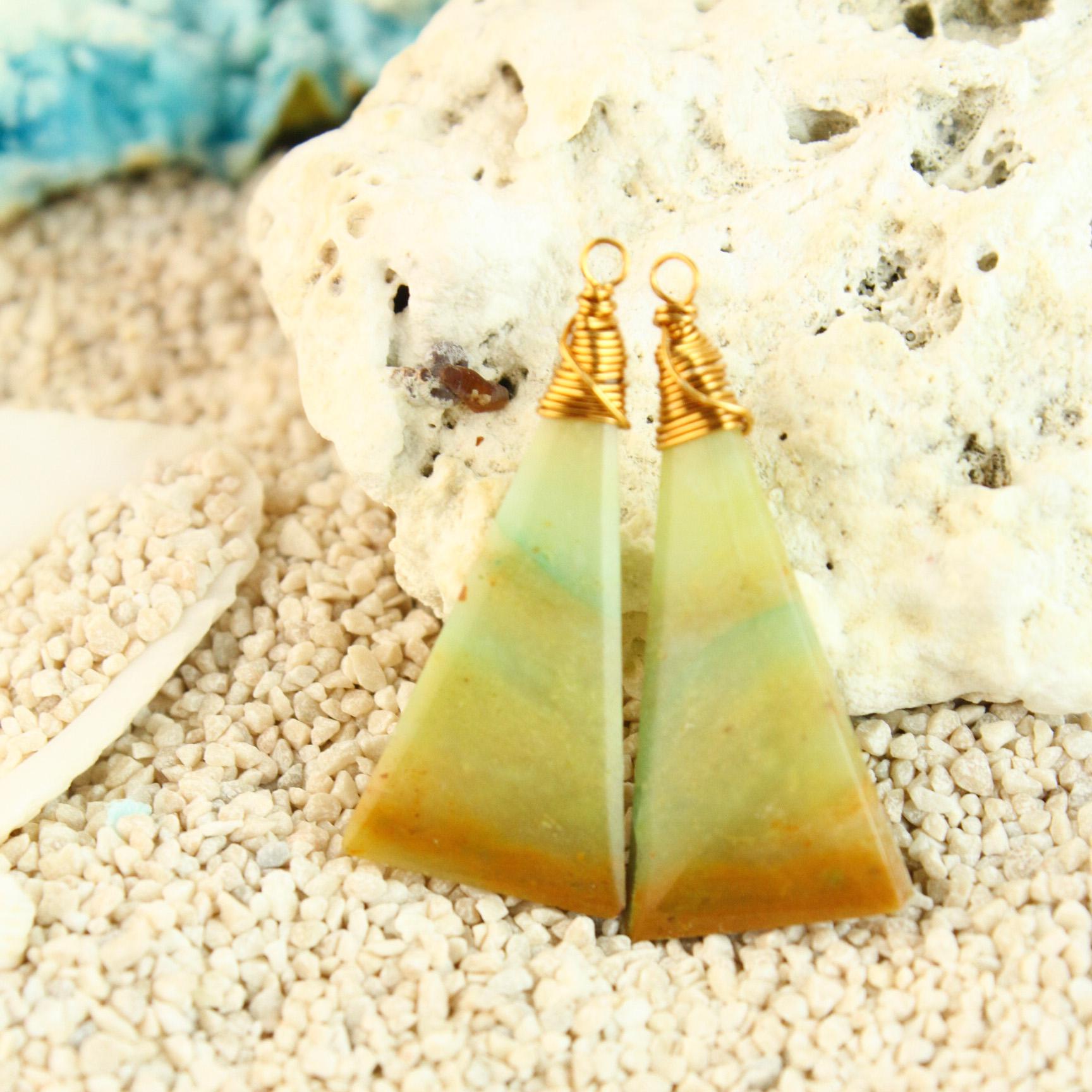 （H）極上品質23ｍｍ ブルーオパライズド・ウッド ルース 耳飾り 10,842円