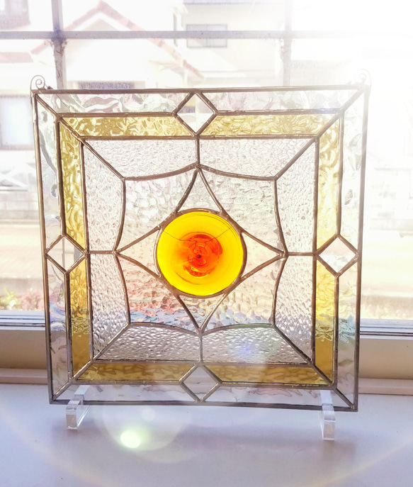 ステンドグラス アンティーク調パネル ロンデルガラス使用 その他  