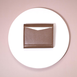 【◎大人可愛いミニ財布◎】イタリアンレザーのコロンとしたミニ財布(ブラウン系) 5枚目の画像