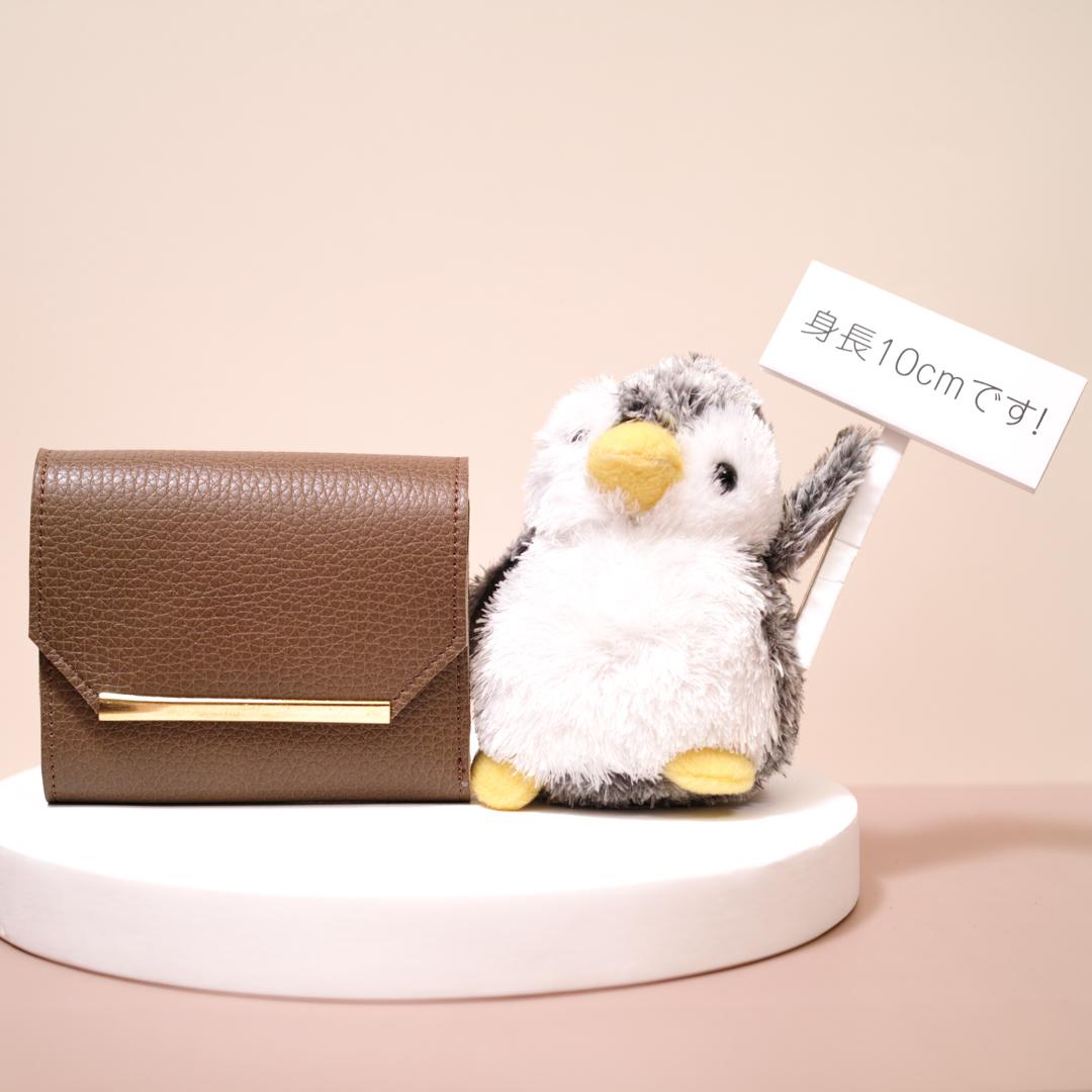 【◎大人可愛いミニ財布◎】イタリアンレザーのコロンとしたミニ財布(ブラウン系)