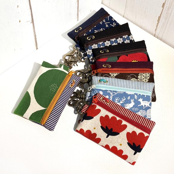 卡片鑰匙包 (丸紋) 日本布 接單生產* 第16張的照片