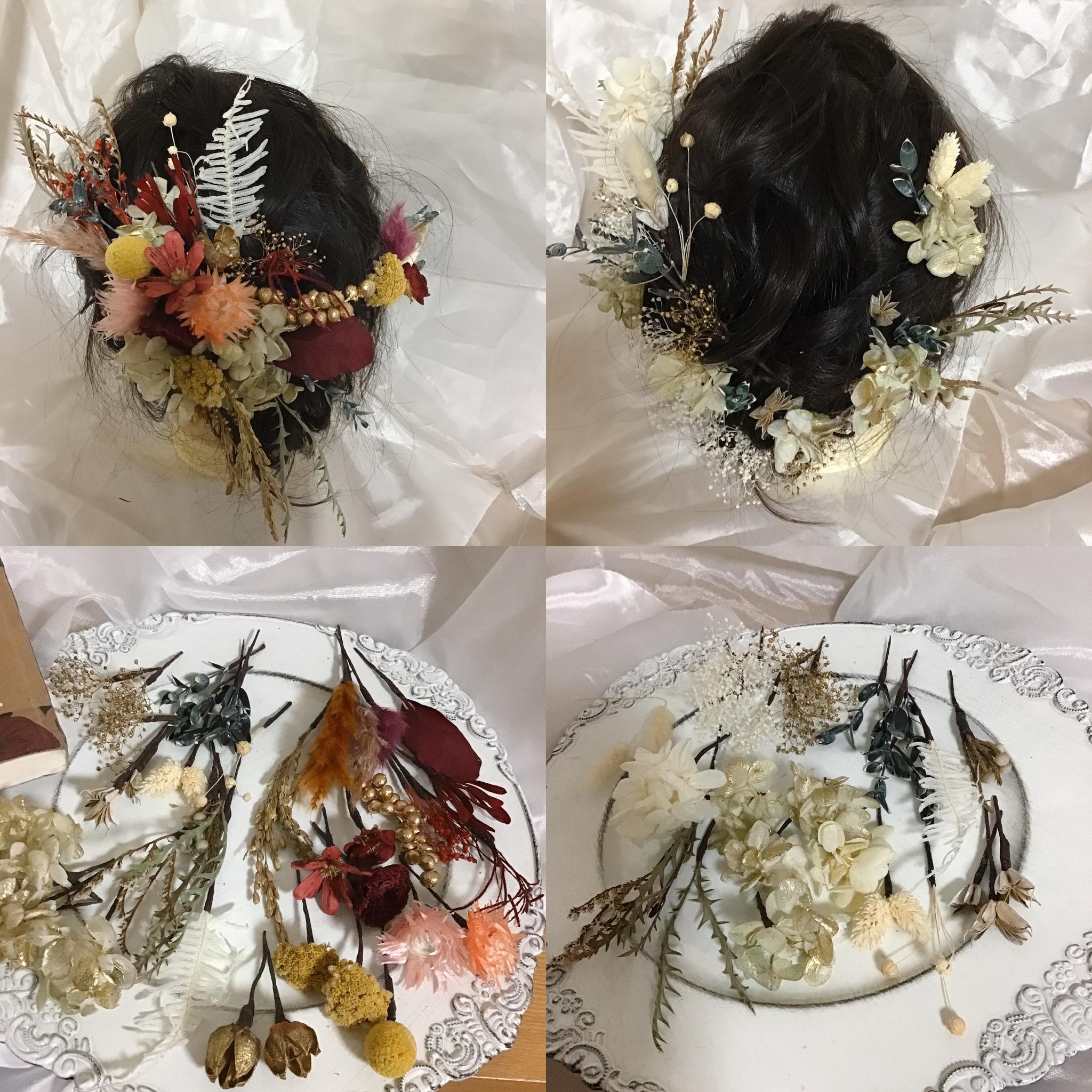 お得なヘアードレスセット❤︎ウェディングドレスと和装兼用限定❤︎WDアンティーク❤︎和装ゴージャス❤︎魔法のヘアードレス