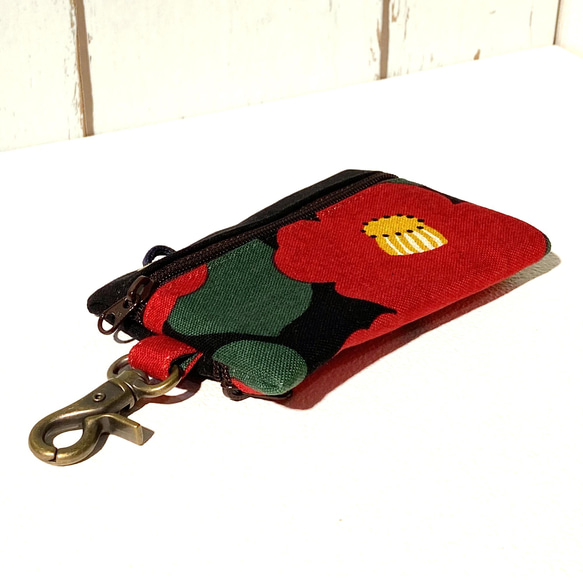 卡片鑰匙包 (山茶花) 日本布 接單生產* 第3張的照片