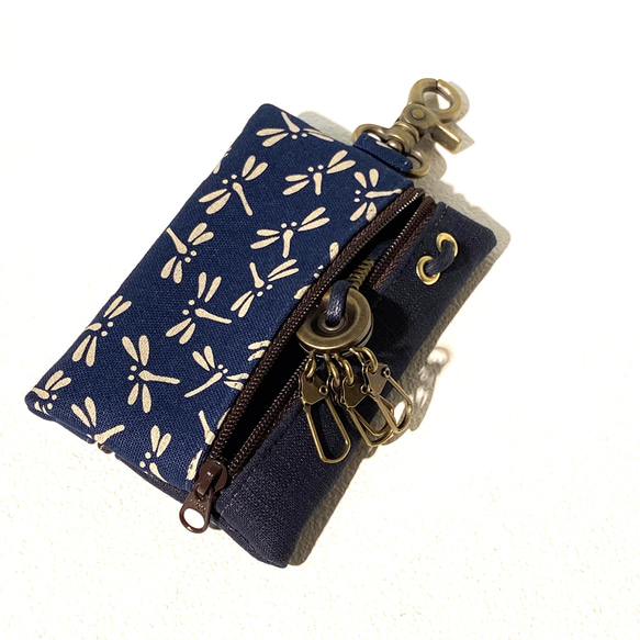 卡片鑰匙包 (日和蜻蜓) 日本布 接單生產* 第4張的照片