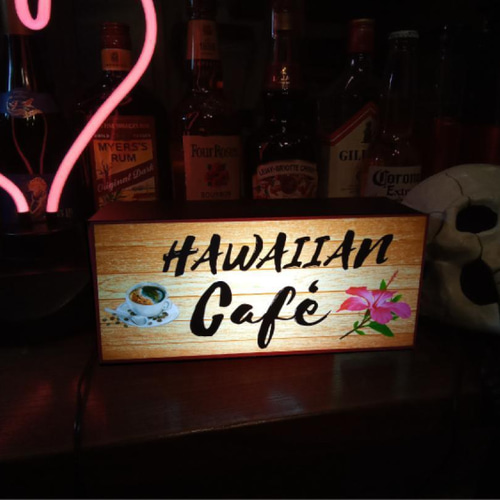 ハワイ◆カフェ◆バー☆TIKI☆LED電光看板 ハワイ ハワイアン カフェ バー コーヒー 喫茶店 ハイビスカス