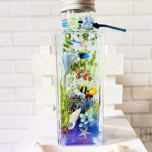 海☆お魚☆水族館ハーバリウム ハーバリウム・植物標本 花ゆらり  