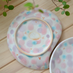 【小皿】桜としずくの勾玉(ピンク・ブルー) 3枚目の画像