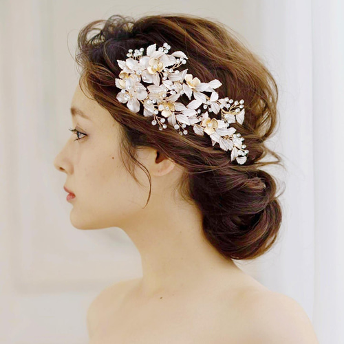 ヘッドドレス 結婚式 花嫁 ヘアアクセサリー ヘッドアクセサリー