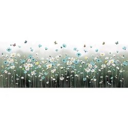 ウォールステッカー S611 コスモス　植物　花　ブルー　夢幻　DIY 壁シール　インテリアシート　剥がせるシール 5枚目の画像