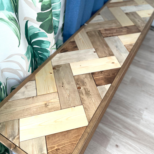 new！ ヘリンボーン TVボード アイアン カラー変更可 テレビ台・テレビ