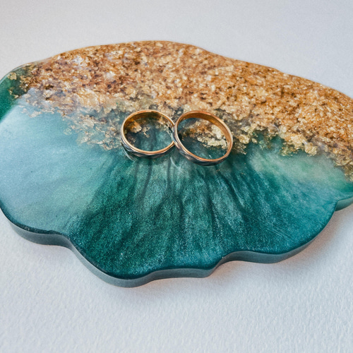 アゲートスライス 置物 黒台座付き アゲートスライス風アクセサリートレイ✩.*˚ その他アクセサリー ZIBUN