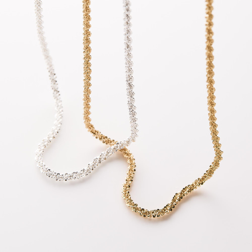 ダイヤモンドカット チェーン ネックレス シルバー / ゴールド ダイヤモンドカット チェーン ネックレス シルバー / ゴールド