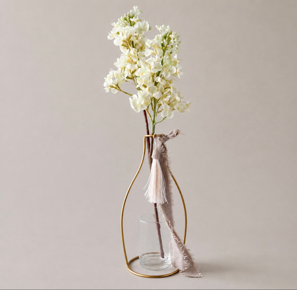 ホワイトライラック】｜アーティフィシャルフラワー 花瓶アレンジ| 春