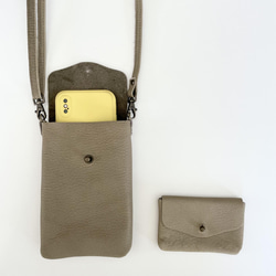 [Resale in 2023] Beef Shrink Leather Smartphone Pochette [黑色] 第7張的照片