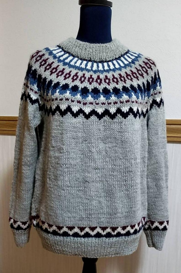 ヨーク編みセーター 1枚目の画像