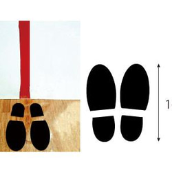 足あとステッカー くつ　hzn-042-001 2枚目の画像