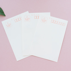 本物の桜のポストカード3枚セット　押し花ハガキ　縦でも横でも使える　手すき和紙調　春のボタニカルカード 4枚目の画像