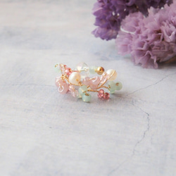 flower ear cuff(pink) 2枚目の画像