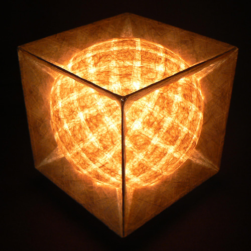 和紙の手作りランプシェード 美濃和紙使用 [郭] 2-3 どこにもない癒し