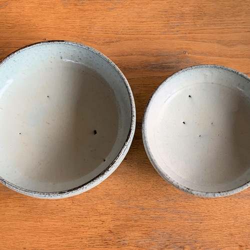 藁灰釉(わらばいゆう)七寸盛り鉢・白 陶器 お椀・ボウル・鉢 し