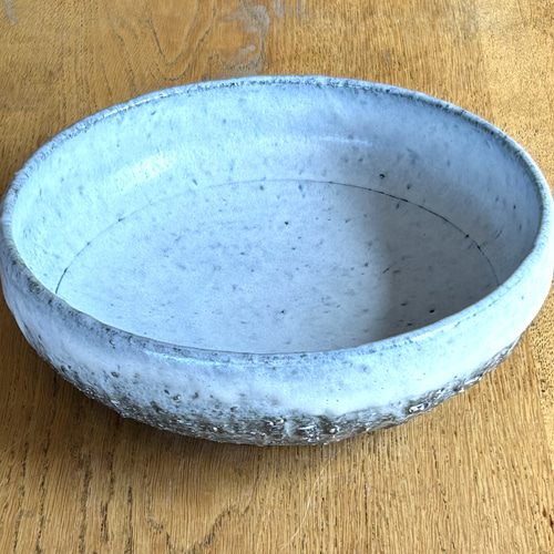藁灰釉(わらばいゆう)七寸盛り鉢・白 陶器 お椀・ボウル・鉢 し