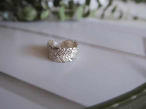 獨家 森林系 925純銀 羽翼葉 戒指 免費送禮包裝 第8張的照片