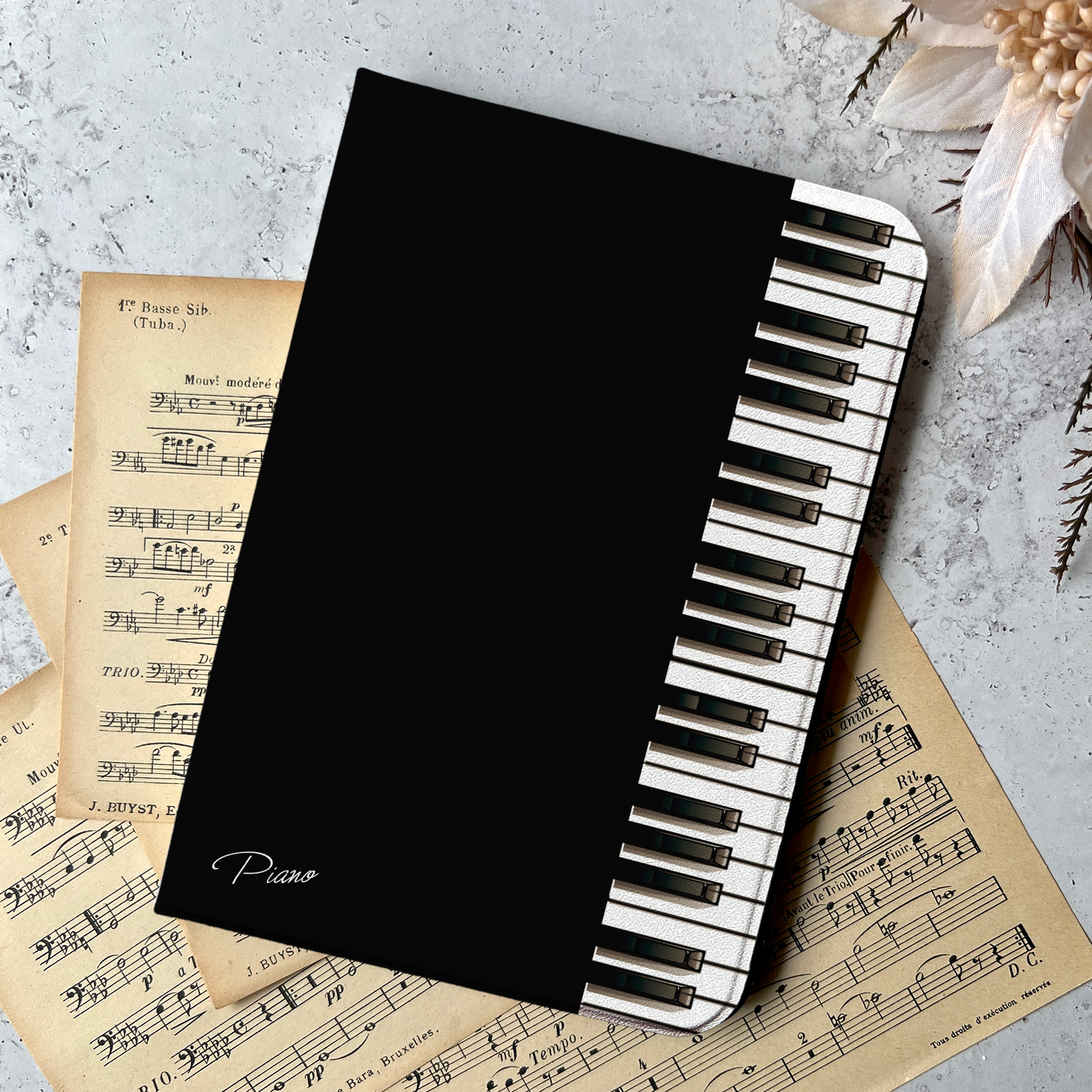 ピアノのiPadケース ピアノ カバー 音楽 メンズ ipadケース タブレットケース