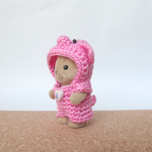 ハンドメイド＊シルバニア＊赤ちゃん＊レース編み＊ぶたさん＊手編み