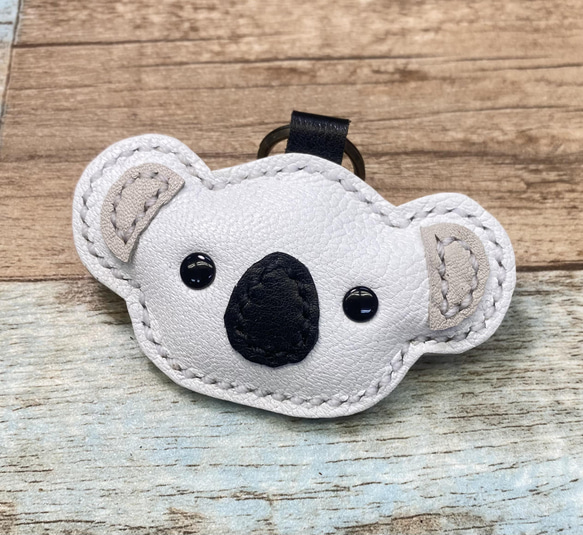 レザーショップが作る動物園のお土産～☆コアラ☆ホワイト☆革製品