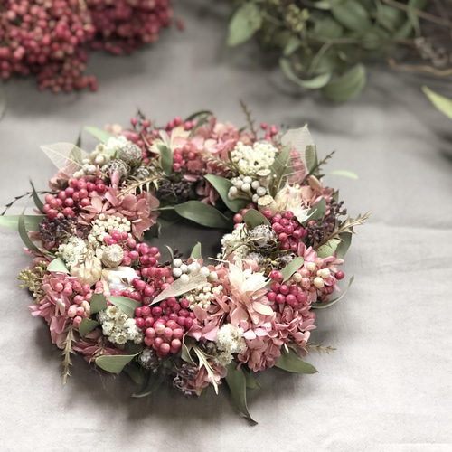 ピンクペッパーベリーのスプリングリース リース maribotanical 通販
