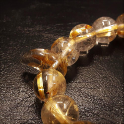 【オーラがもの凄い一品】現品一点物 ゴールド タイチンルチル ブレスレット 勾玉ルチル 金針水晶 数珠 ９ミリ ２３ｇ 8枚目の画像