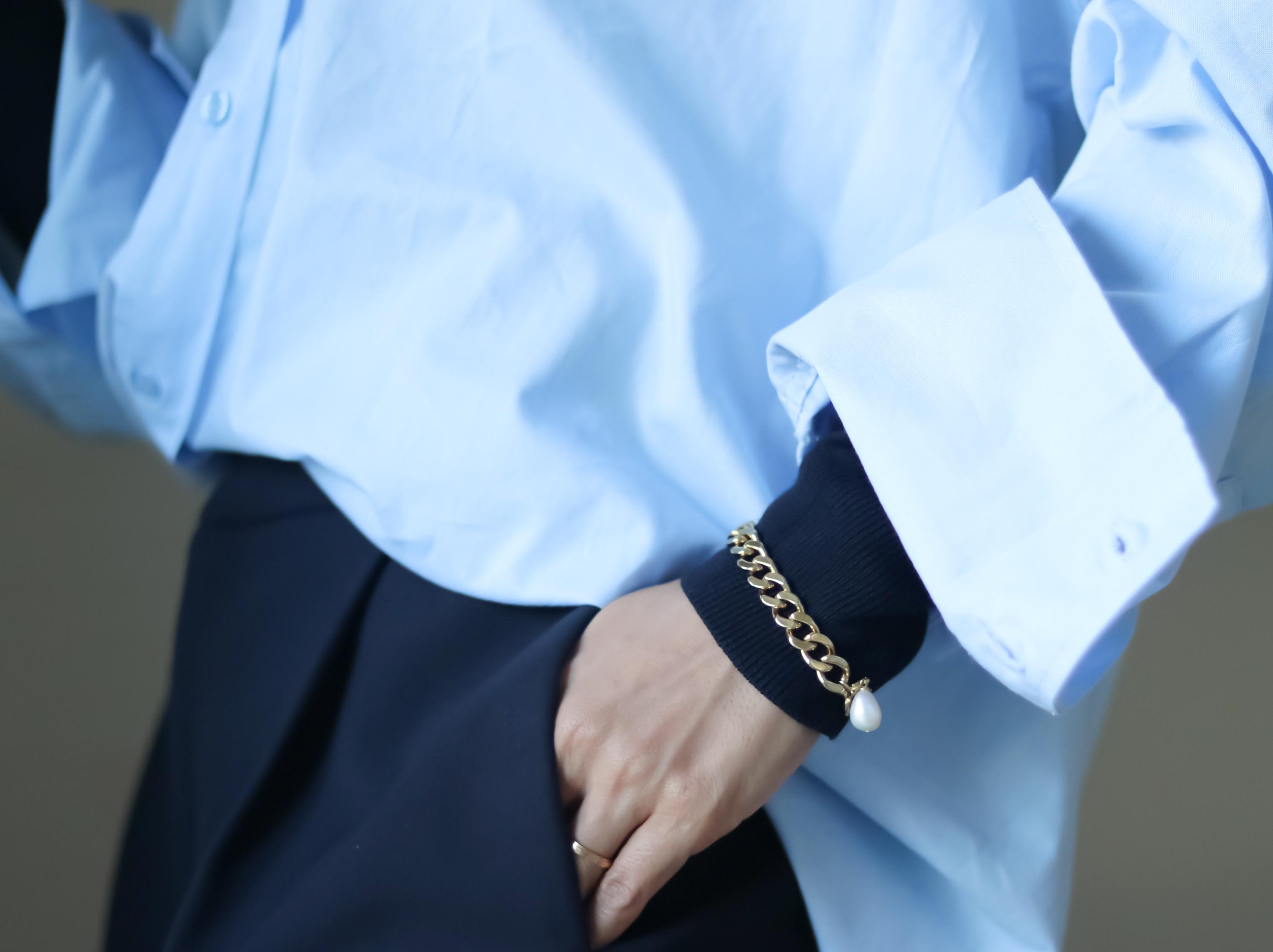 2way one pearl volume chain bracelet