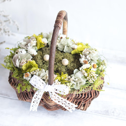 完成品orキット】たっぷり小花のバスケットリングピロー＊プリザーブド