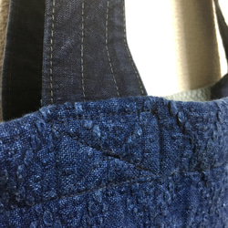 [A4 兼容] Aizome Sashiko Kendo Gi 改造手提袋 M 尺寸 7 第3張的照片