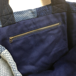 [A4 兼容] Aizome Sashiko Kendo Gi 改造手提袋 M 尺寸 7 第6張的照片