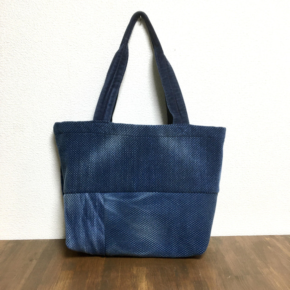 [A4 兼容] 靛藍染色 sashiko kendo wear remake 手提袋 M 尺寸 8 第4張的照片