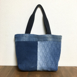 [A4 兼容] 靛藍染色 sashiko kendo wear remake 手提袋 M 尺寸 9 第1張的照片