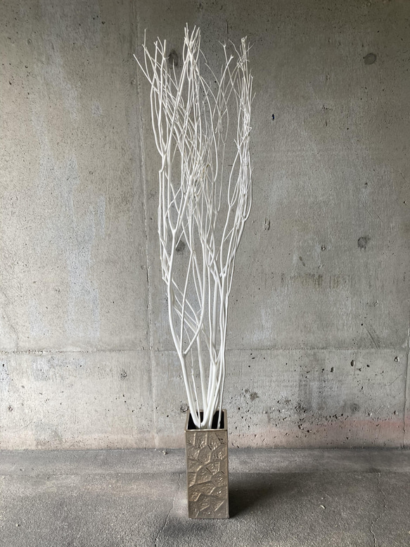 光触媒　人工観葉植物　フェイクグリーン　ブラックホワイトブランチ花器付 光触媒 人工観葉植物 フェイクグリーン ブラックホワイトブランチ花器付