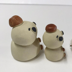 親子雪だるま　KA-162　陶製　/Snowman /雪人 3枚目の画像